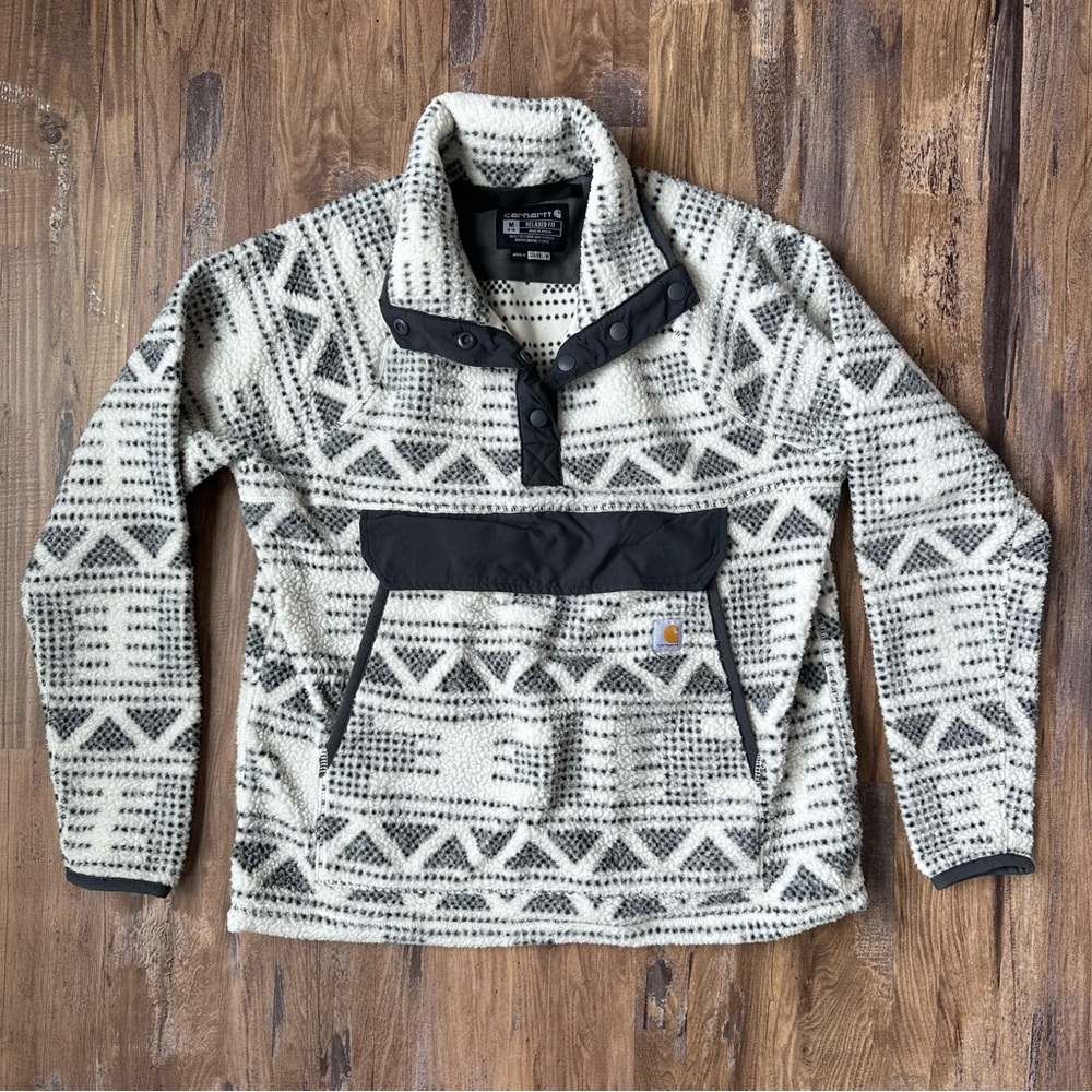 Carhartt Black and White Fleece Pullover